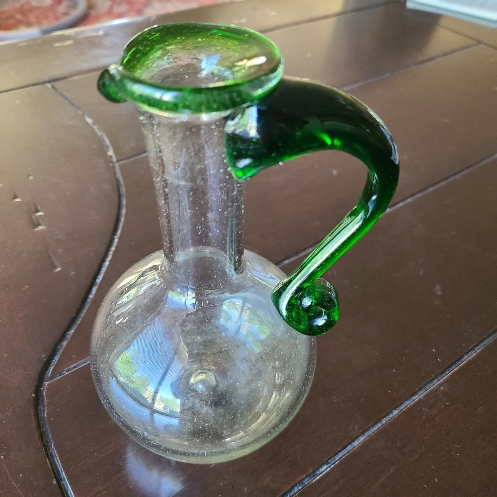 Vintage blown glass pitcher
